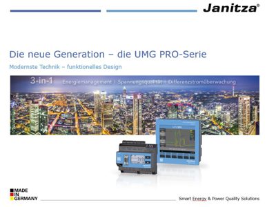 Janitza UMG-PRO-Serie Präsentation deutsch