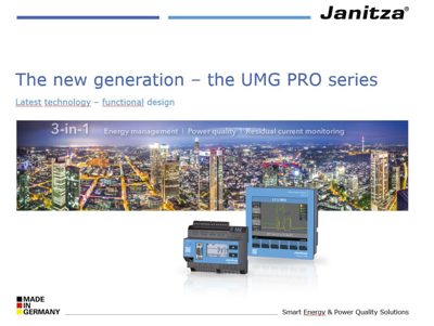 Brochure Janitza UMG-PRO anglais