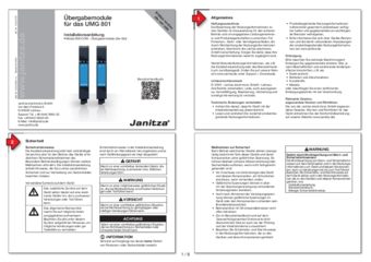 Istruzioni per l'installazione Janitza 800CON tedesco/inglese