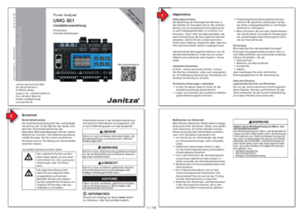 Janitza UMG801 manuale tedesco
