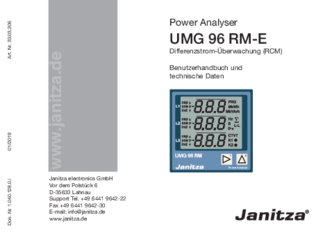 Janitza UMG96RM-E Manuale utente tedesco