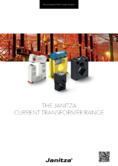 Catalogo dei trasformatori di corrente Janitza, inglese