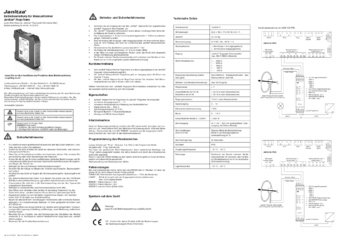 Janitza Manuale del trasmettitore tedesco/inglese