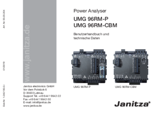Janitza UMG96RM-CBM-P Manuel utilisateur allemand