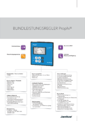 Brochure Janitza Prophi en allemand