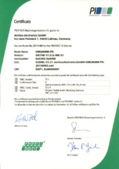 Certificato Profinet Janitza UMG96RM-PN Profinet Certificate