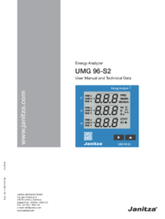 Janitza UMG96S2 Manuale utente inglese
