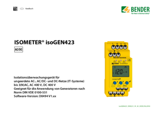 Bender isoGEN423 Anleitung deutsch