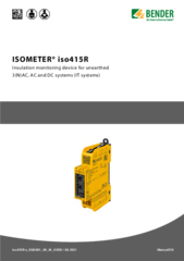 Bender iso415R manuale inglese