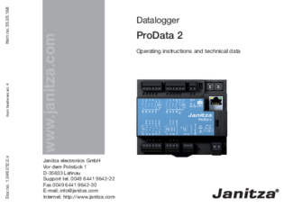 Janitza ProData2 Benutzerhandbuch englisch