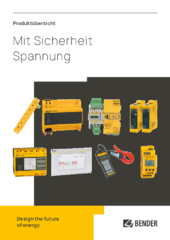 Vue d'ensemble des produits de sécurité électrique de Bender en allemand