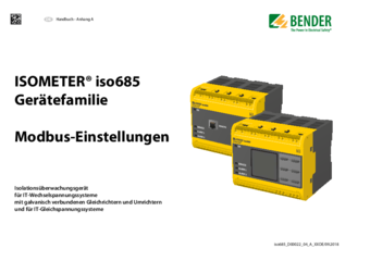 Bender iso685 Modbus manuale tedesco