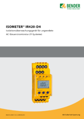 Bender IR420-D4 Datasheet tedesco