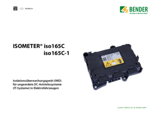 Bender iso165C-C1 manuale tedesco