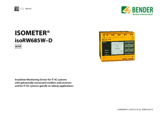 Bender isoRW685W-D Handbuch englisch