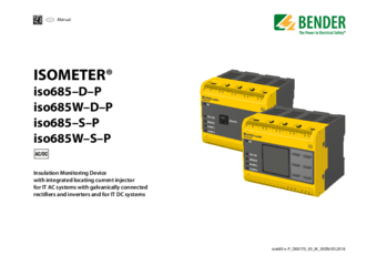 Bender iso685-x-P manuale inglese