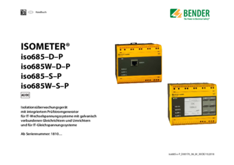 Bender iso685-x-P manuale tedesco