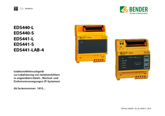 Bender EDS440-441 manuale tedesco